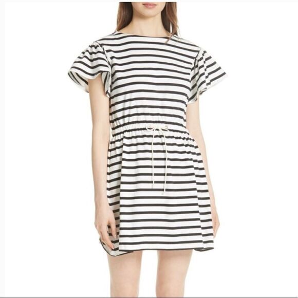 Kate Spade New York Tie Waist Flutter Sleeve Dress - Picture 1 of 9